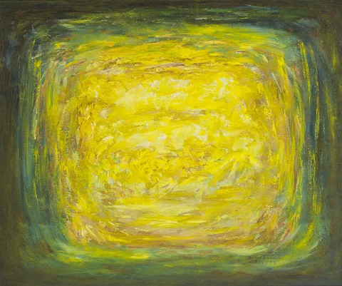 MOVEMENT IN SUMMER by Maurice Desmond, 1994-1995, acrylic on wood, sold Nov 2012