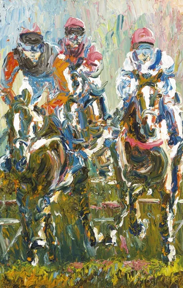 Liam O'Neill, HORSES, acrylic on canvas