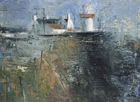Donald Teskey, LIGHTHOUSE, GALLEY HEAD, WEST CORK, 2005, oil on canvas