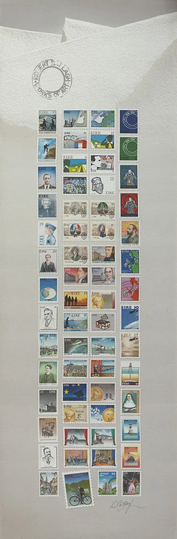 STAMP DESIGNS by Robert Ballagh, mixed media, offered Mar 2012