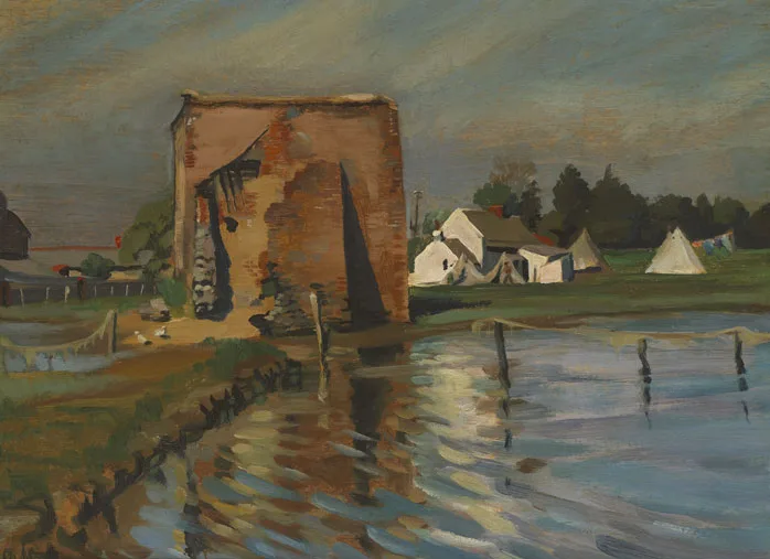 OLD MILL PORTMARNOCK by Harry Kernoff, c.1926, oil on board, sold Mar 2012