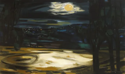 Norah McGuinness, BARLEY MOON, oil on canvas