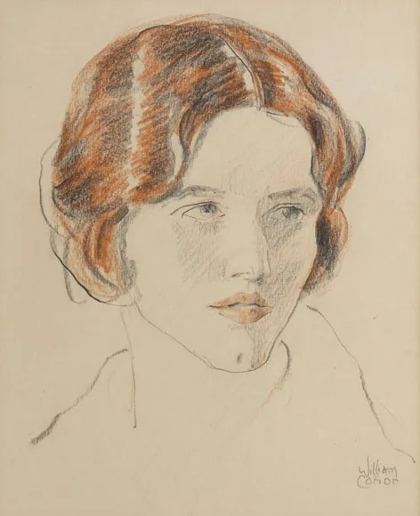 MOLLY by William Conor, c.1925, pencil and conté on paper, sold Mar 2012