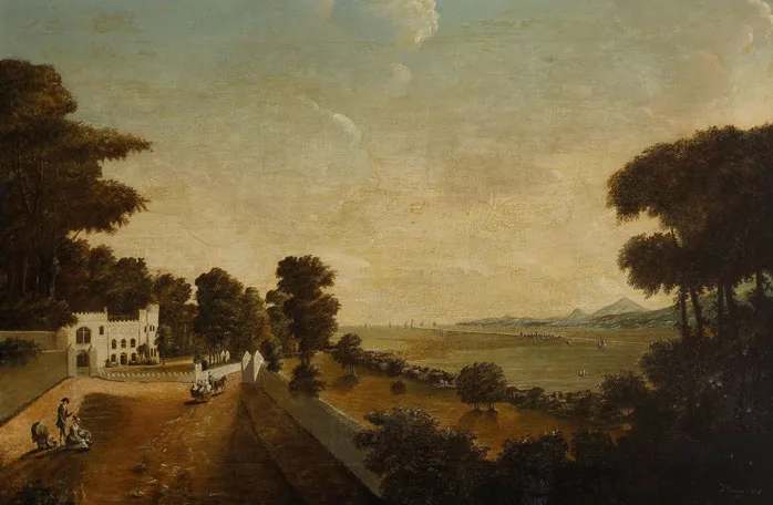 Thomas Snagg, VIEW OF CLONTARF CASTLE, 1805, oil on canvas