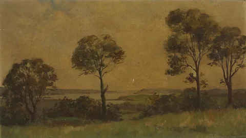Edward James Rogers, ROCHES POINT FROM GLENBROOK, CORK, c.1929-1932, oil on canvas board