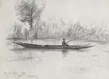 Ernest Columba Hayes, LA MODER (FISHERMAN ON A RIVER), 1975 and STUDY FOR "FRINGE OF THE MEADOW", 1976 (A PAIR)