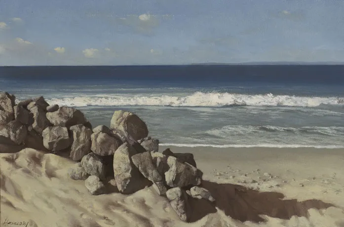 EBB TIDE by Patrick Hennessy, oil on canvas; bearing framing label of The House of Heydenryk, New York on reverse, sold Mar 2012