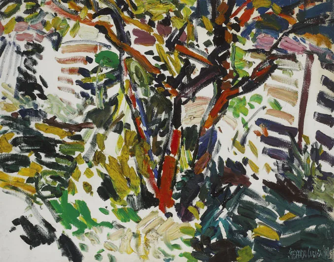 FOREST SCENE by Stephen Cullen, 1990, oil on canvas, sold Mar 2012