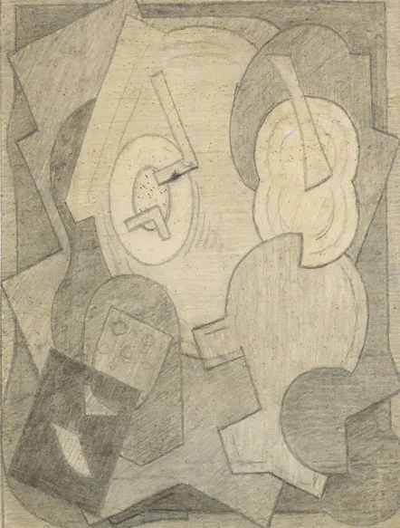 Mainie Jellett, COMPOSITION, pencil on transparent paper