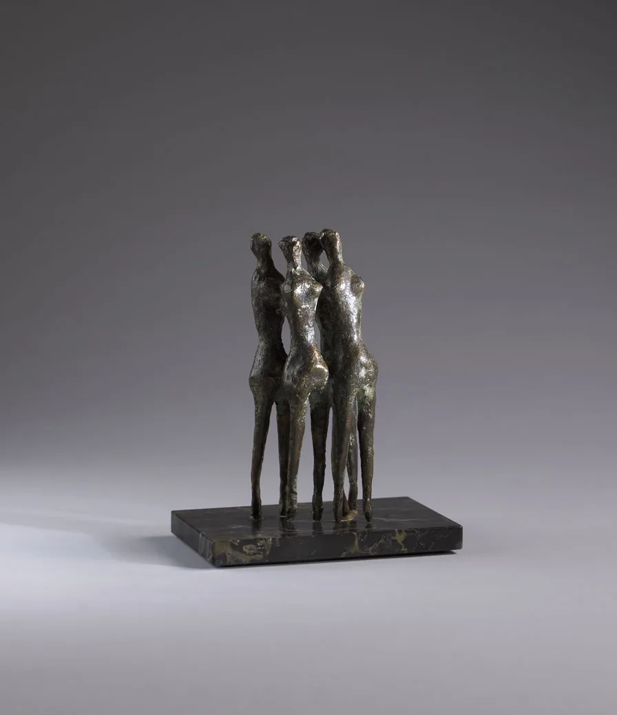 PEACE PEOPLE by Edward Delaney, bronze on marble base, offered Mar 2012