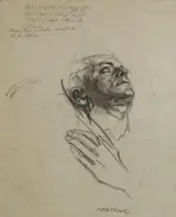 Seán Keating, STUDY OF MALE HEAD AND HANDS
