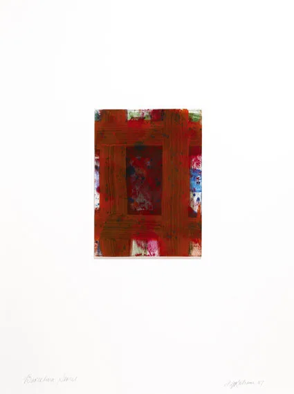 Alan Graham, BARCELONA SERIES, 2007, oil with mixed media on perspex laid on paper