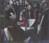 George Dunne, FIGURE DINING AT A CAFÉ