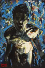 SELF PORTRAIT IN BLUE (SCREAMING), Whyte's 2012