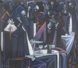 George Dunne, COUPLES DINING AT A CAFÉ