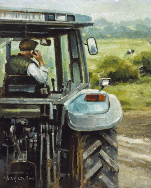 A CALL BEFORE LUNCH by Mark O'Neill, 2005, oil on board, sold Mar 2012