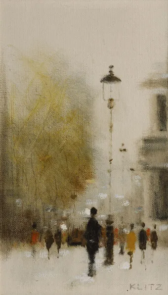 CITY SCENE by Anthony Robert Klitz, oil on canvas, sold Mar 2012