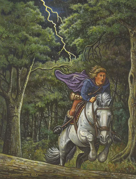 Jonathan Barry, CASPIAN'S FLIGHT, oil on canvas