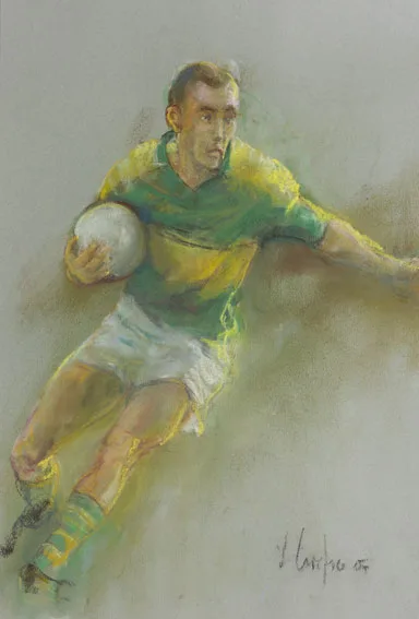 Vittorio Cirefice, ALL IRELAND FOOTBALL FINAL [KERRY], 2007, pastel on tinted paper
