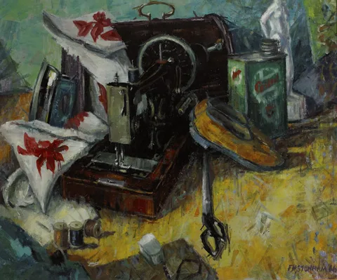 Frederick Henry Stonham, MACHINE, NO. 2, 1966, oil on board