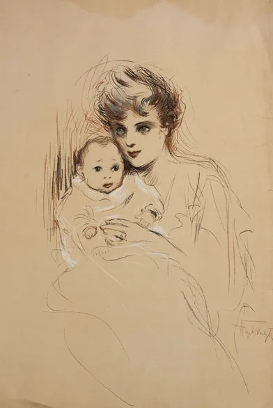 Hazel Lavery, MOTHER AND CHILD, 1903, print
