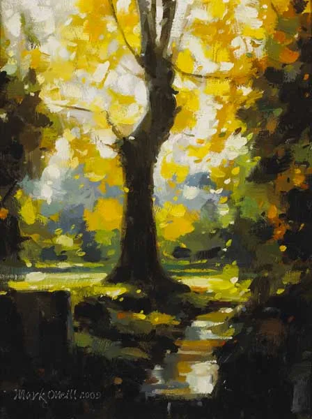FIRST MILLHOUSE PAINTING by Mark O'Neill, 2009, oil on board, sold Dec 2011
