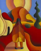 Alan Kenny, PILGRIMAGE TO THE SACRED MOUNTAIN WITH COTTAGES