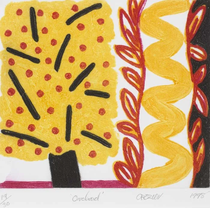 ORCHARD by William Crozier, 1998, carborundum print (no. 19 from an edition of 30), sold Dec 2011