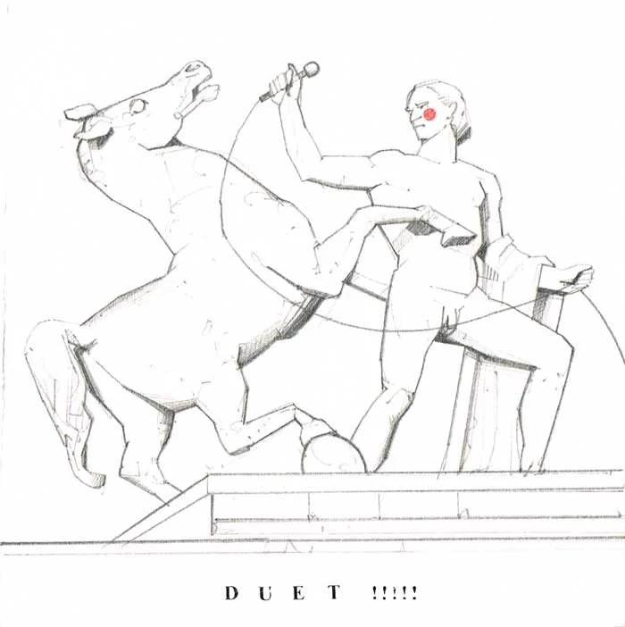James Hanley, DUET, 2005, graphite and letraset on paper