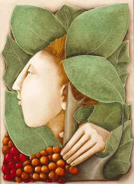 Barry Castle, BOY AND BERRIES, 1994, oil on board