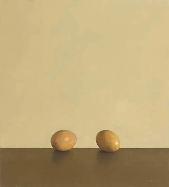 Comhghall Casey, TWO EGGS, 2001, oil on canvas