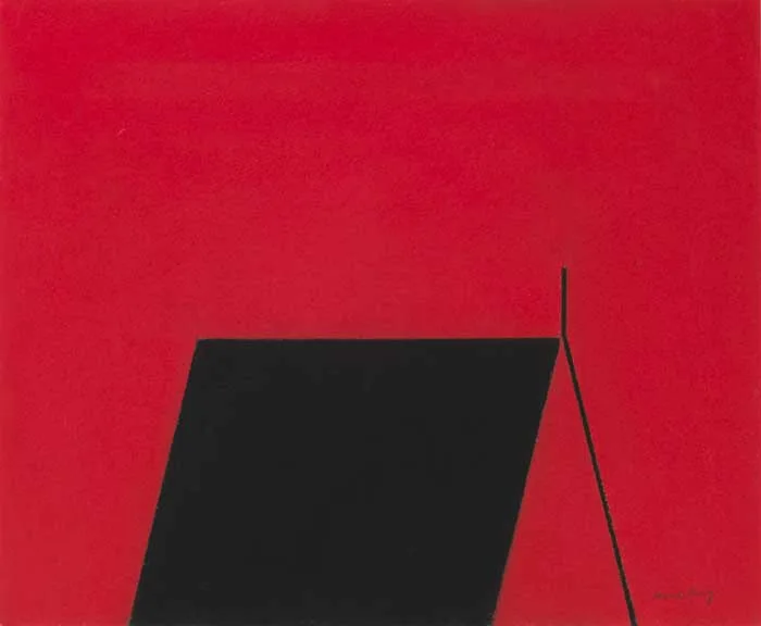 OBLIQUE by Cecil King, 1973, oil on paper, sold Dec 2011
