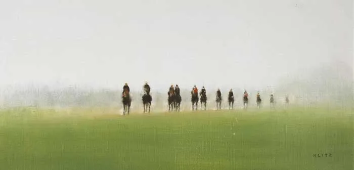 EARLY MORNING ON THE DOWN by Anthony Robert Klitz, c.1981, oil on canvas, sold Dec 2011