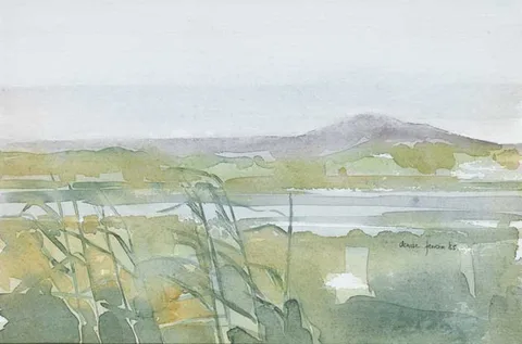 Denise Ferran, REEDS AT LAGG V, 1985, watercolour
