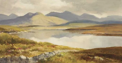 Maurice Canning Wilks, AUTUMN MORNING, CONNEMARA, COUNTY GALWAY, oil on canvas