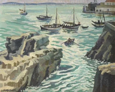 Dorothy Blackham, CASCAIS, PORTUGAL, oil on board