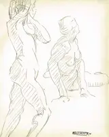 Mary Swanzy, LIFE STUDY: STANDING AND SITTING FEMALE NUDES