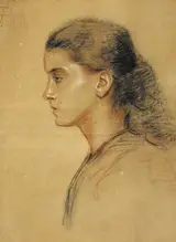 Sarah Purser, YOUNG WOMAN IN PROFILE