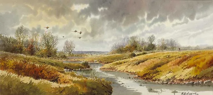 THE SHOOT by Robert Bertie Higgins, watercolour, offered Dec 2011