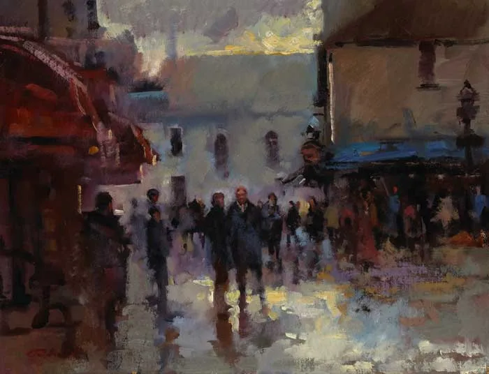 MONTMARTRE, PARIS by Patrick Cahill, oil on board, offered Dec 2011