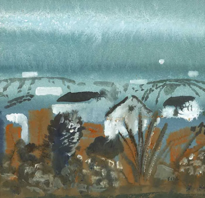 CONNEMARA LANDSCAPE by Kathleen M. Bell, oil on paper, offered Dec 2011