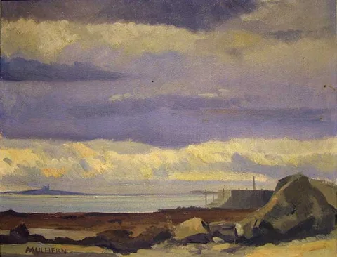 John Mulhern, GALWAY BAY, oil on board