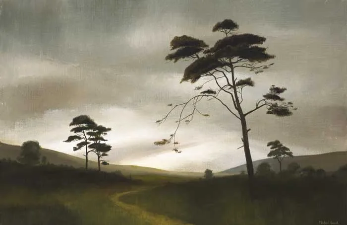 LANDSCAPE, TREES BY A PATHWAY by Michael Baird, oil on canvas, sold Dec 2011