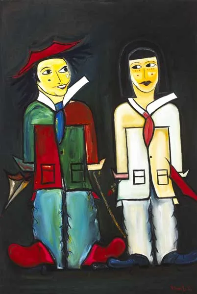 POCKETS AND ALI by John Shorthall, oil on canvas, offered Dec 2011