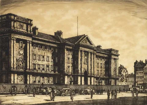 DUBLIN VIEWS (SET OF FOUR) by Kenneth Steel, etchings, sold Dec 2011