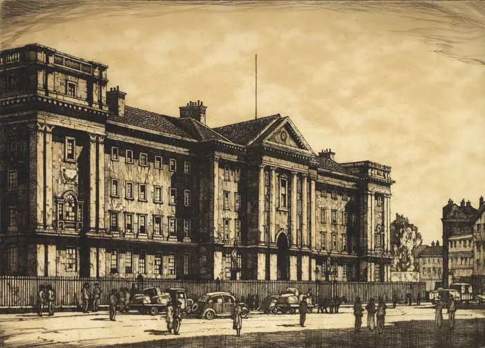 DUBLIN VIEWS (SET OF FOUR) by Kenneth Steel, etchings, sold Dec 2011