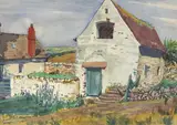 Harry Kernoff, OLD-BARN ON FOYNES ISLAND, LIMERICK, EIRE