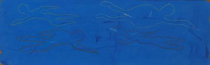 THE BROTHERS by Gerard Dillon, oil on board with coloured pencil, offered Nov 2011