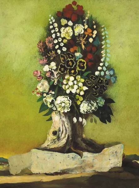 FLOWER TREE by Daniel O'Neill, oil on board, offered Nov 2011
