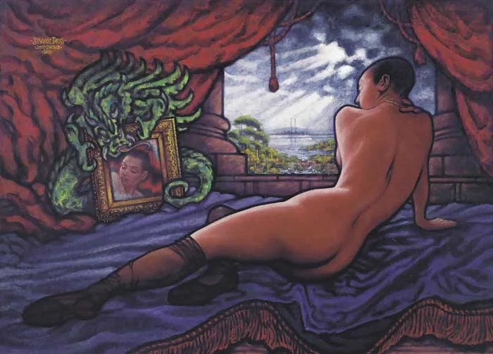 Jim Fitzpatrick, STRANGE DAYS, oil on canvas